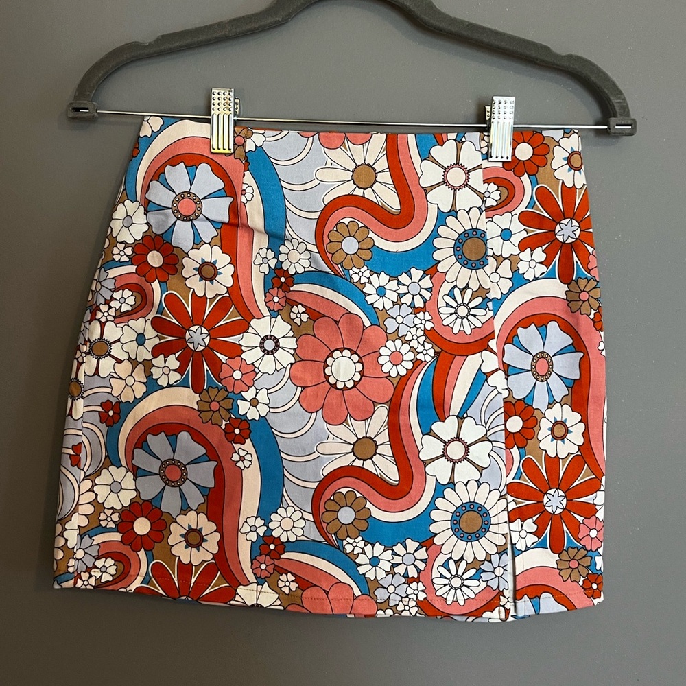 Printed Mini Skirt